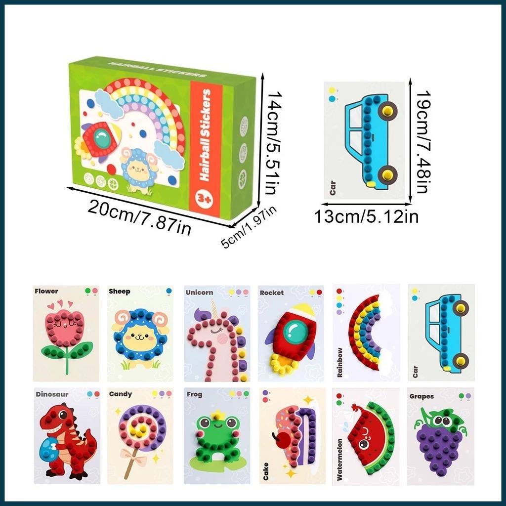 thumbnail image 2 of Funto Unicorn Pom Pom Art Kit - 1100+ Pom Poms With Canvas & Frame For Kids Crafts 2 of 4